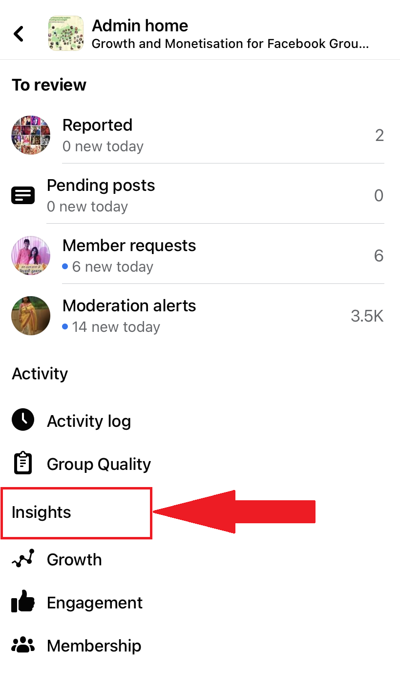 Facebook group Insights 2021