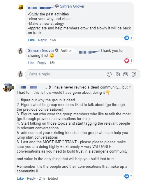 revive a dead group poll comments