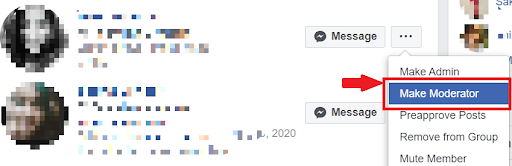 How to make someone Moderator in facebook group