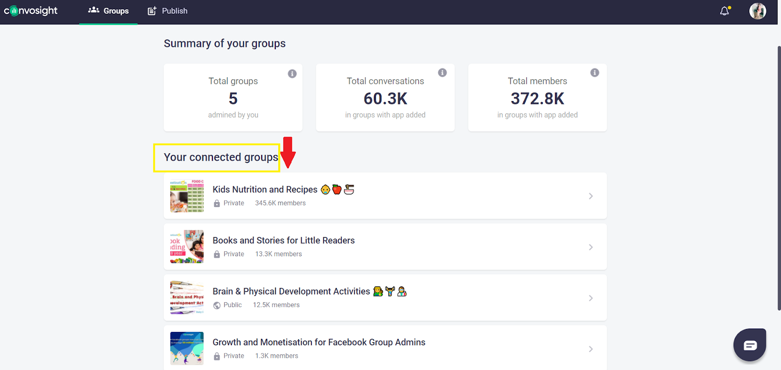 manage multiple groups