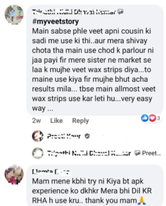 veet, facebook group, veet comments