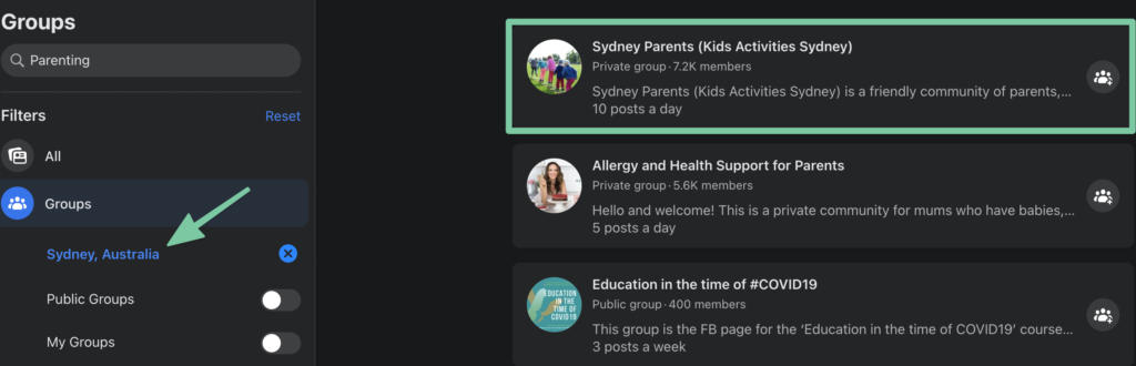 Facebook-Group-Filter-By-Location