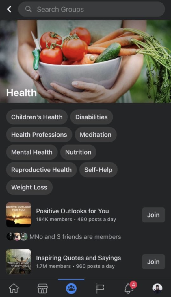 Health-Category-Facebook-Groups