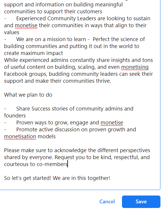 Writing Best Facebook Group Description All Details Shared
