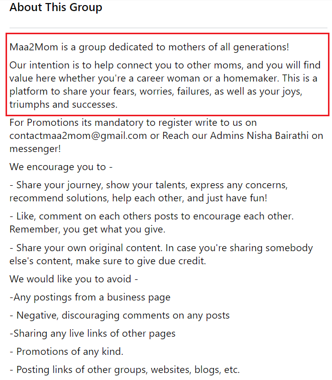 Writing Best Facebook Group Description All Details Shared