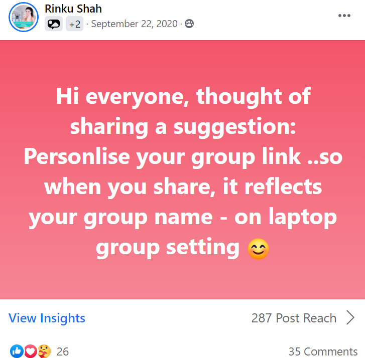 customise url under facebook group settings