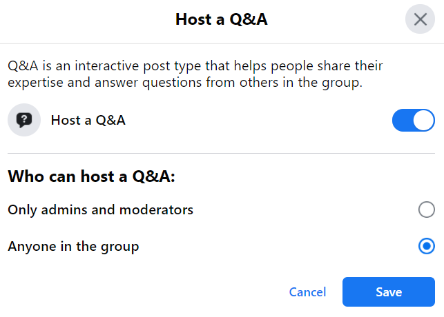 host question and answer