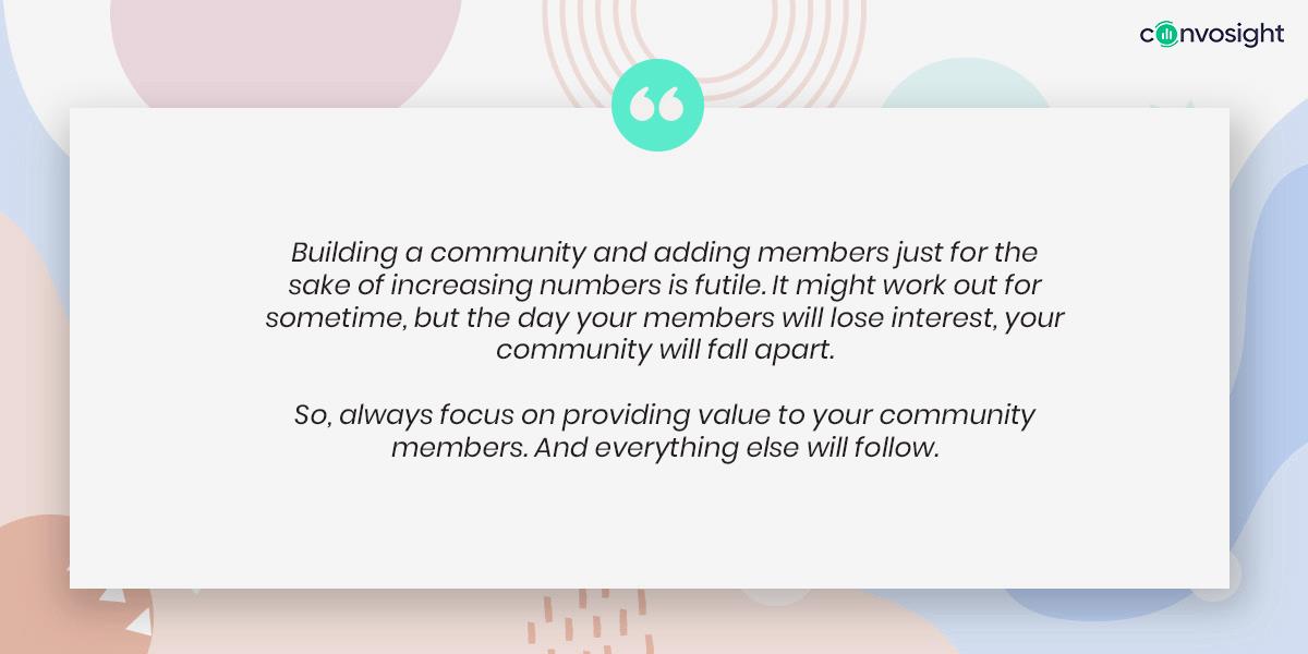 Ruchi’s message for other community leaders