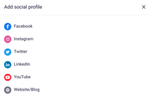 social profiles, admin bio, Facebook group admin