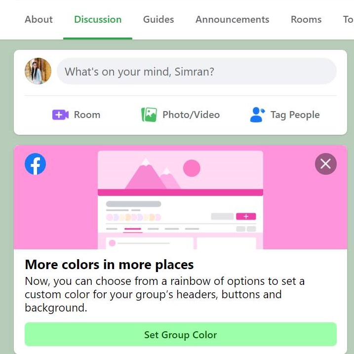 number of color in facebook group