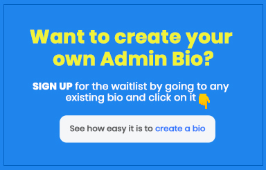 Create Admin Bio