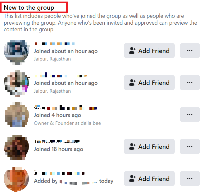 Как увидеть новых участников в группе Facebook?
