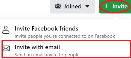 Invite people via email to join FB Group 