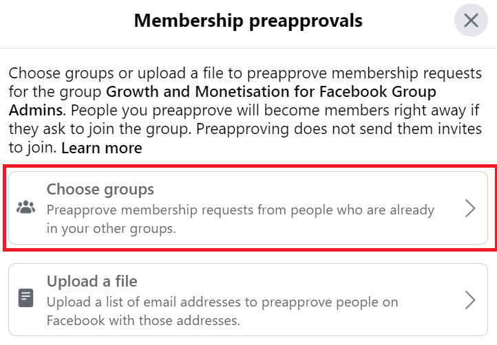 Membership Preapproval