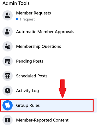 Edit Rules on FB Group via Desktop