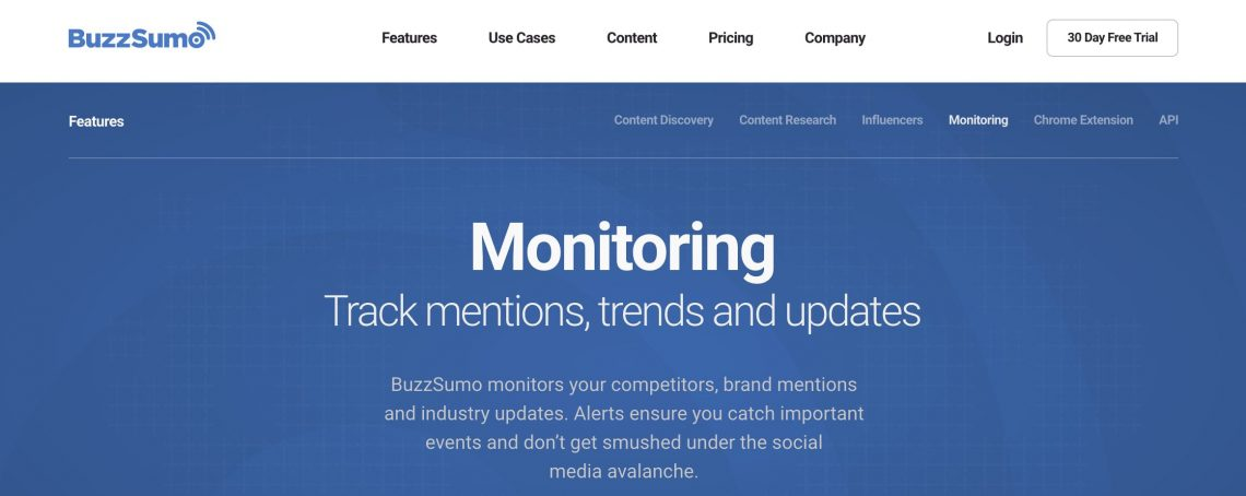 BuzzSumo : brand reputation monitoring tool