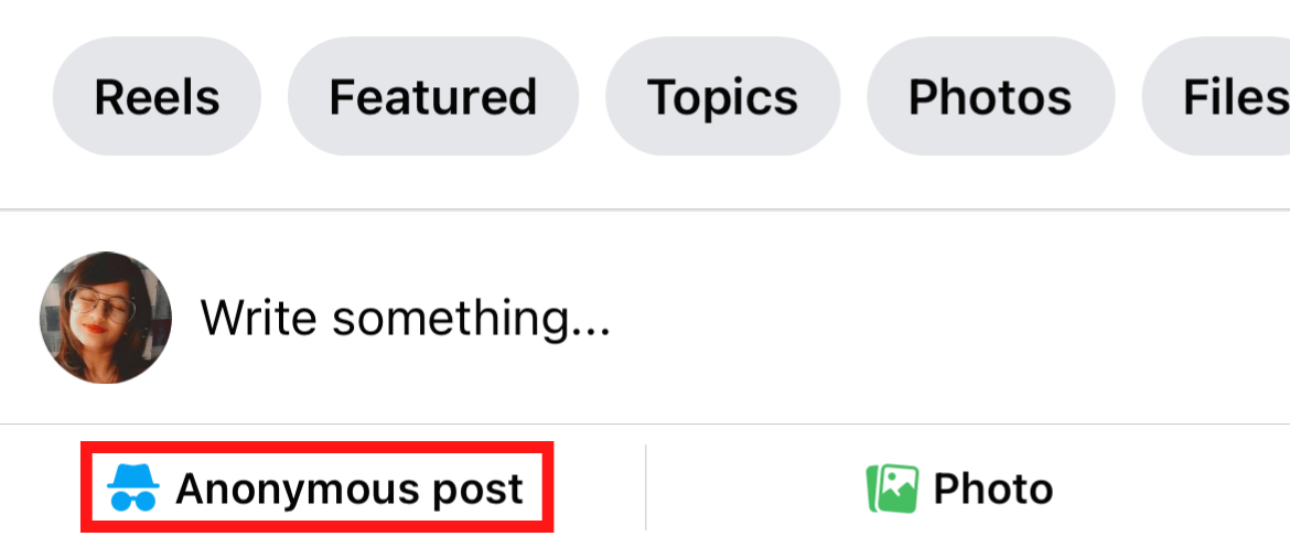 how to post anonymously on facebook group on  laptop