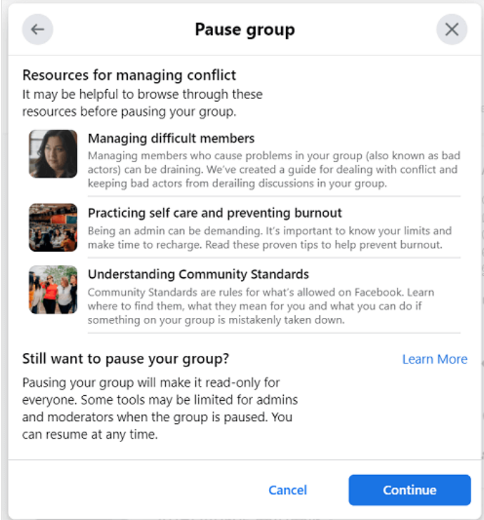  ‘Pause Group’ Feature