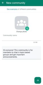 whatsapp communities, communities in whatsapp, how to create a whatsapp community, add details