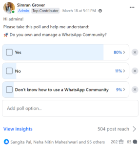 whatsapp communities, communities in whatsapp, communities on whatsapp, polls, facebook group admins