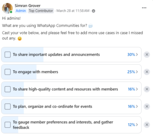 whatsapp communities, communities in whatsapp, communities on whatsapp, polls, facebook group admins, whatsapp communities 