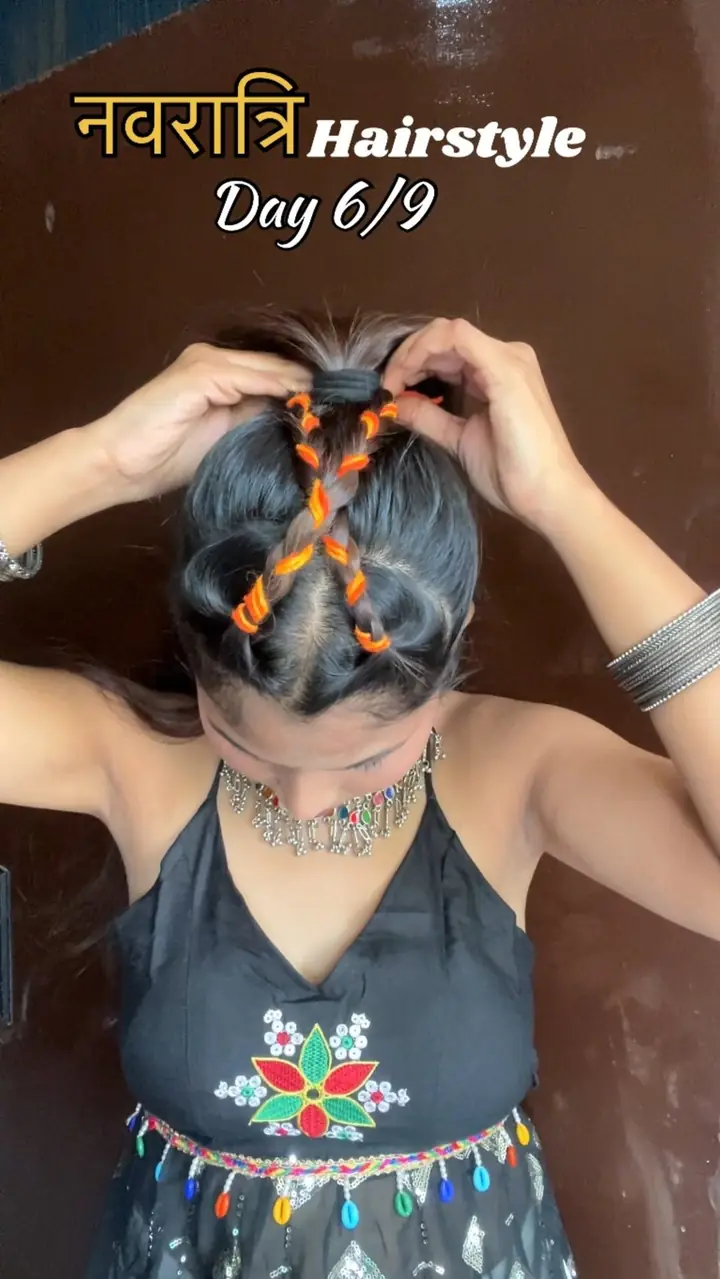 Quick Navratri hairstyles for garba night